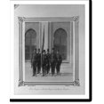 Historic Print, [The Fire Brigade Standard Bearer with Guards].Abdullah