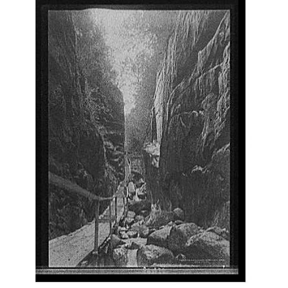 Historic Print, The Flume, looking up, Franconia Notch, White Mts., N.H. - 2, 16" x 20"