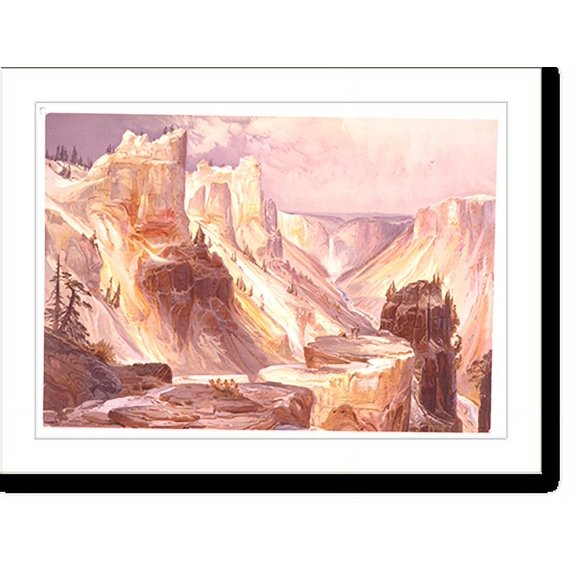 Historic Print, The Grand Canon, Yellowstone.TM ; Prang's American Chromo., 16" x 20"