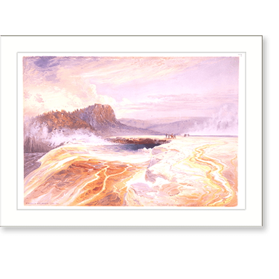 Historic Print, The Great Blue Spring of the Lower geyser basin, yellowstone.TM ; Prang's American Chromo., 16" x 20"