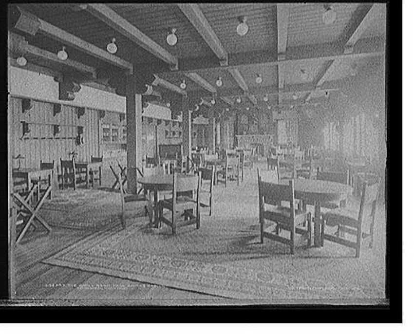 Historic Print, The Grill room, Paul Smith's casino, Adirondack