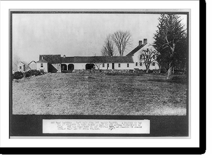 Historic Print, The Hale mansion. East view from the walled garden, 16