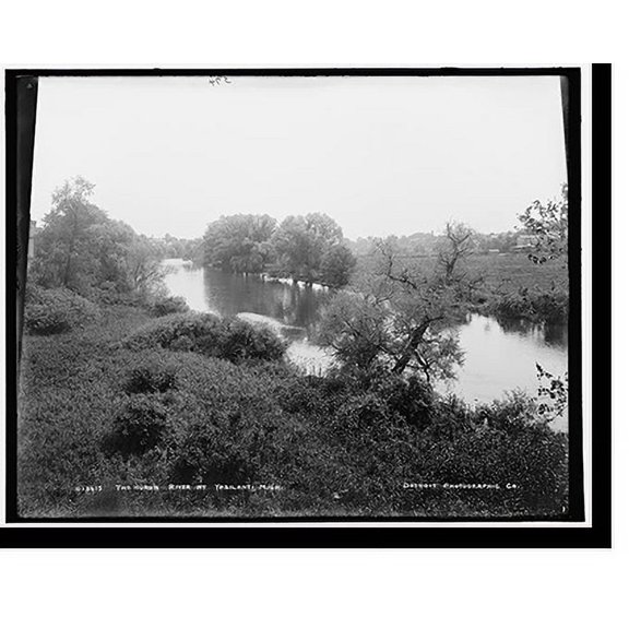 Historic Print, The Huron River at Ypsilanti, Mich., 18" x 24"