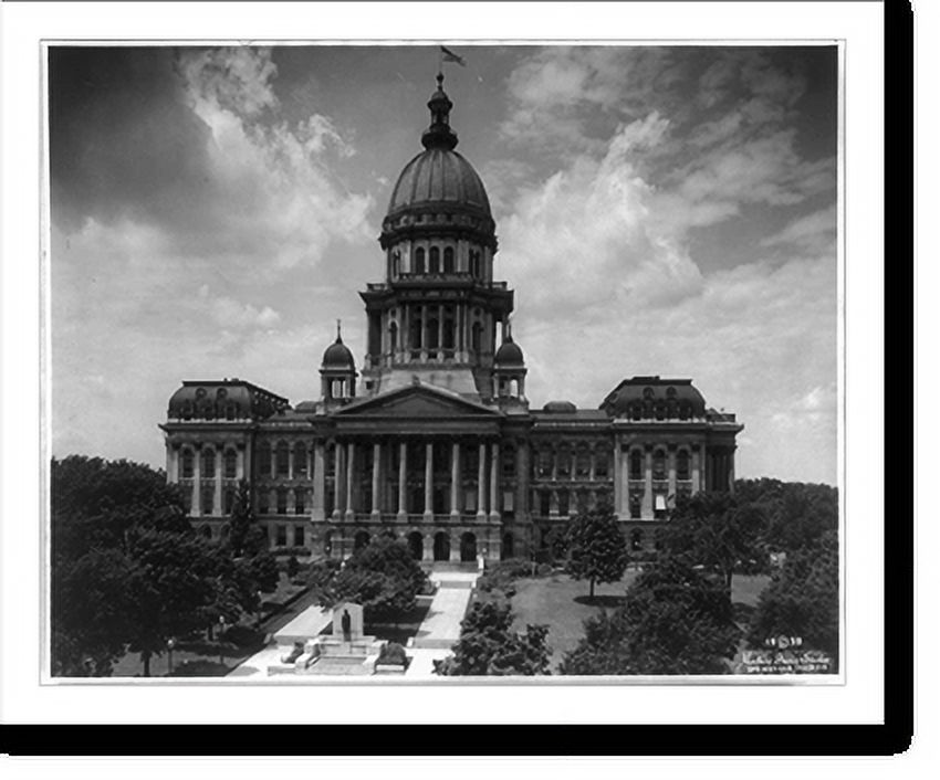 Historic Print, The Illinois State Capitol Building at Springfield, 18 ...