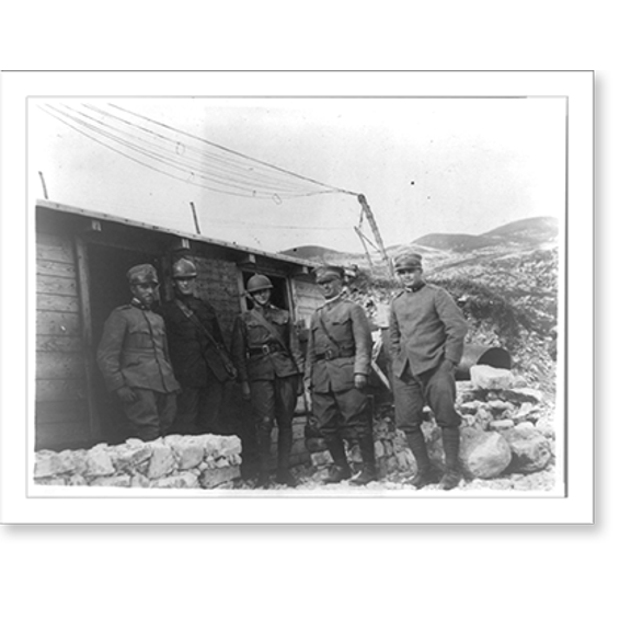 Historic Print, [The Italian Front: Advanced ambulance post on Grappa], 16" x 20"