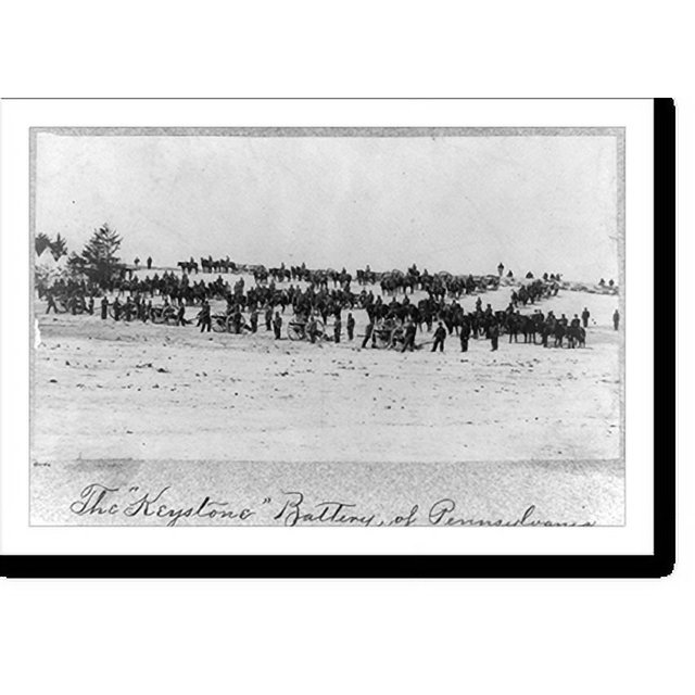 Historic Print, The Keystone" Battery, of Pennsylvania", 16" x 20