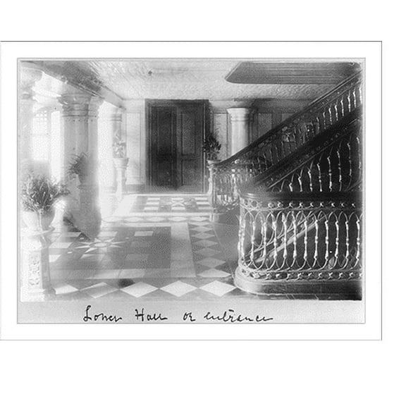 Historic Print, [The Lawton house, Manila: lower hall or entrance], 18" x 24"