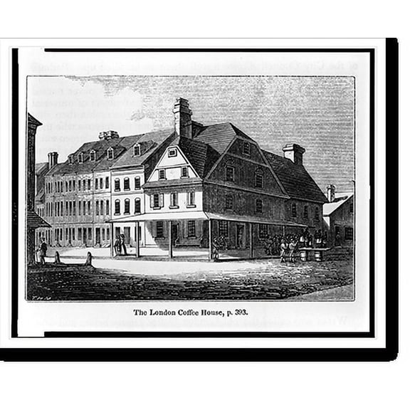 Historic Print, The London coffee house.THM., 18" x 24"