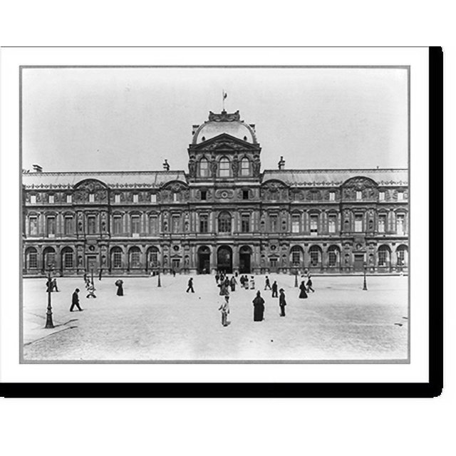 Historic Print, The Louvre, Paris, France, 16" x 20"