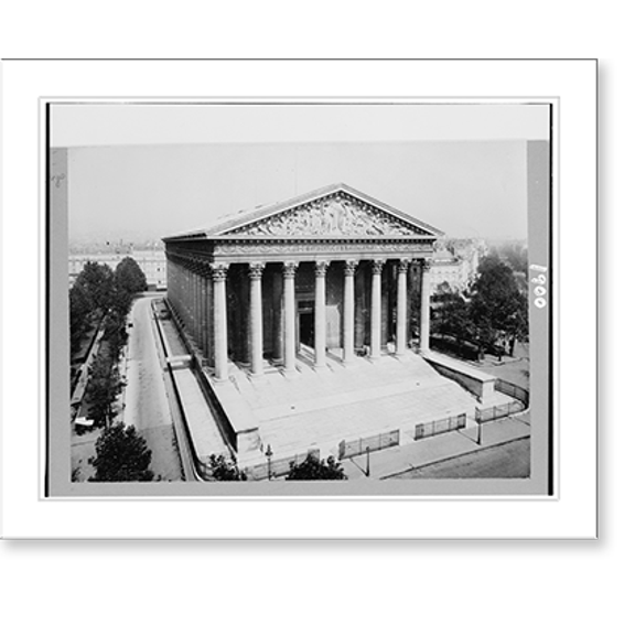 Historic Print, [The Madeleine, Paris, France], 16" x 20"
