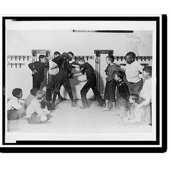 Historic Print, The Manly art of self-defense" Newsboys' Protective Association. Location: Cincinnati, Ohio.", 18" x 24"
