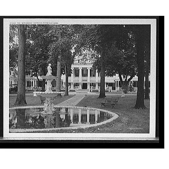 Historic Print, The Maplewood entrance, Pittsfield, Mass., 18" x 24"