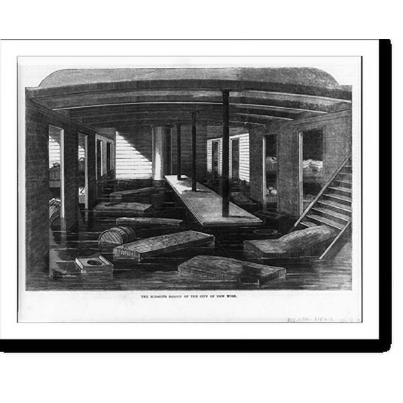 Historic Print, The Midships Saloon of the City of New York, 16" x 20"
