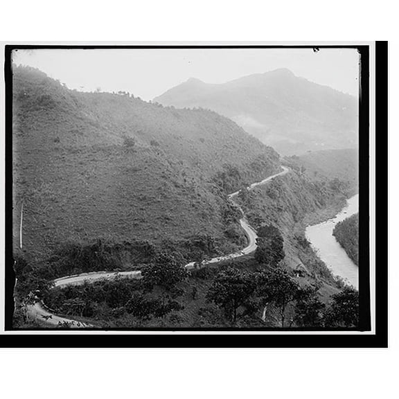 Historic Print, The Military road, Puerto Rico, 16" x 20"