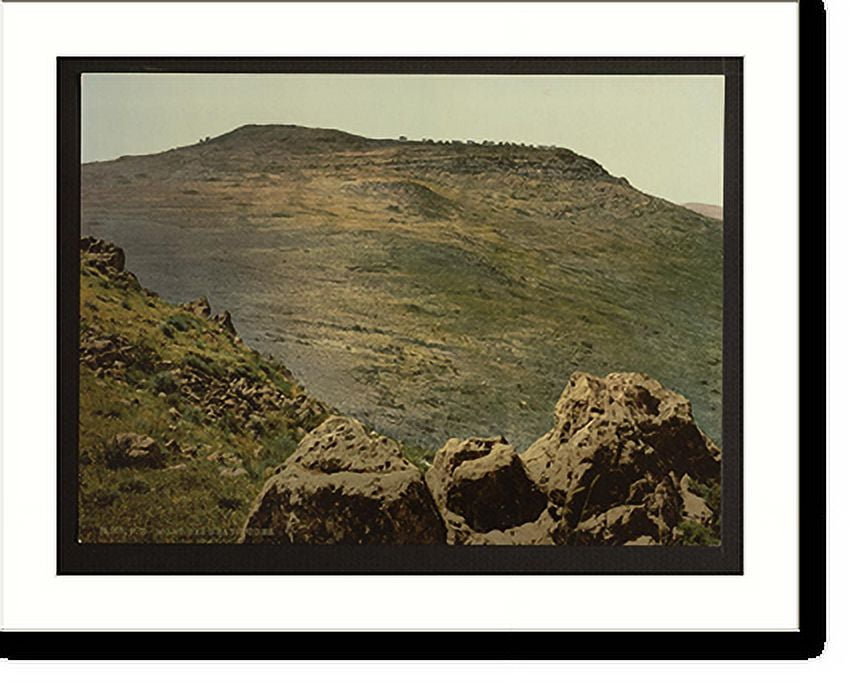 Historic Print, The Mount of Beatitudes (i.e. Capernaum Israel), 16" x