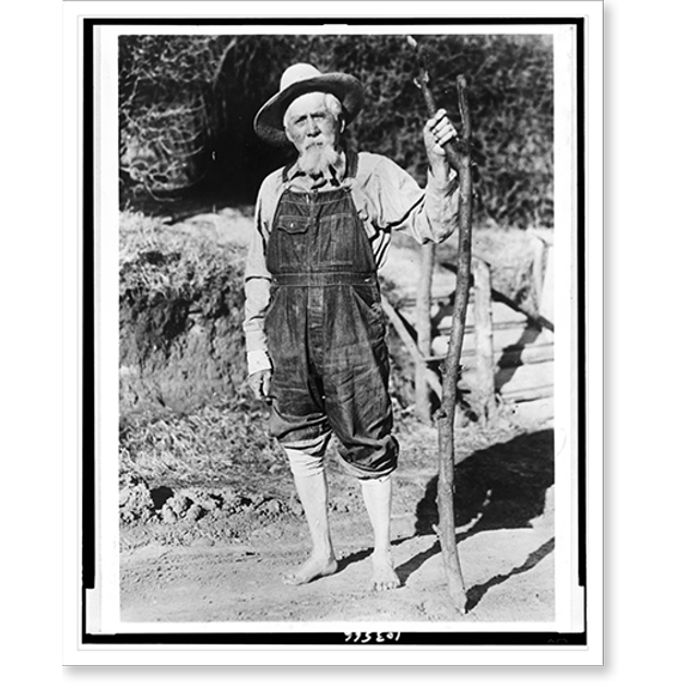 Historic Print, The Original barefoot boy". Rev. Hans Peter Bertelsen