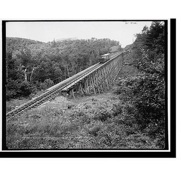 Historic Print, The Otis Elevating Railway and Catskill Mountain House, Catskill Mountains, N.Y., 16" x 20"