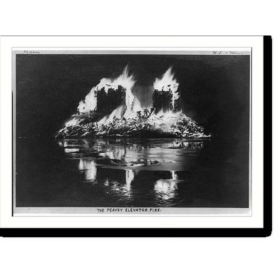 Historic Print, The Peavey elevator fire, 18" x 24"
