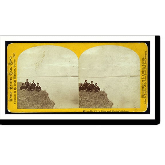 Historic Print, The Platte River and Kinsleys Brigade, 16" x 20"