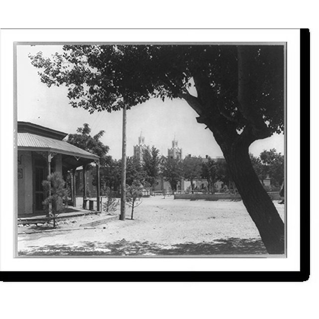 Historic Print, [The Plaza, Old Town, Albuquerque, New Mexico], 16" x