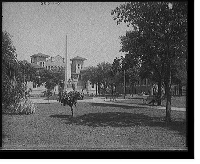 Historic Print, [The Plaza (Plaza Ferdinand VII) and city hall