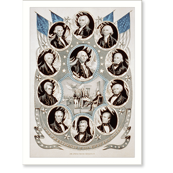 Historic Print, The Presidents of the United States - 10, 18" x 24"