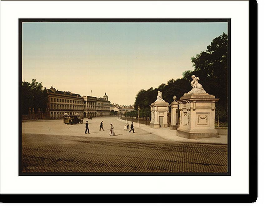 Historic Print, The Royal Palace Brussels Belgium, 16" x 20"