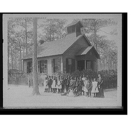 Historic Print, The School at Pinehurst, Summerville, S.C., 16" x 20"