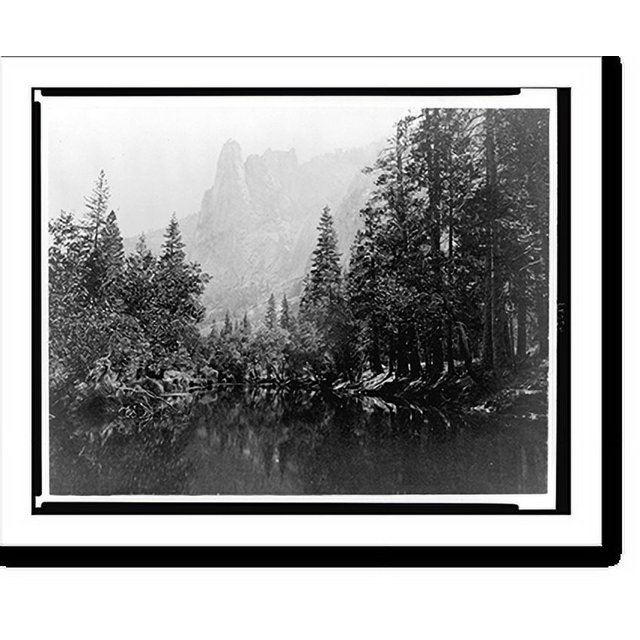 Historic Print, [The Sentinel with lake and trees in foreground