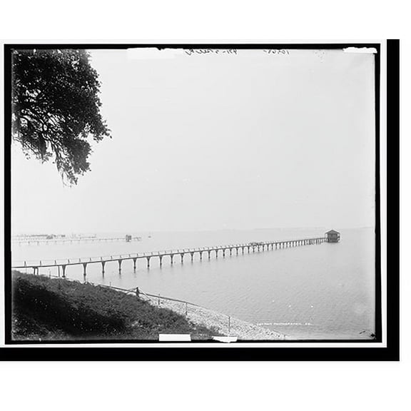 Historic Print, The Shore at Ocean Springs, Miss., 18" x 24"