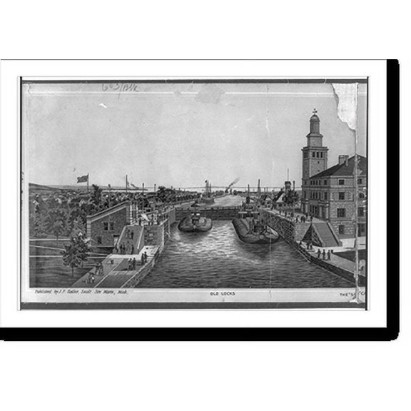 Historic Print, The Soo" Canal" - 2, 16" x 20"