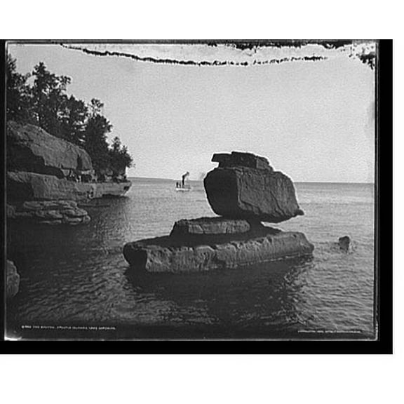 Historic Print, The Sphynx, Apostle Islands, Lake Superior, 18" x 24"