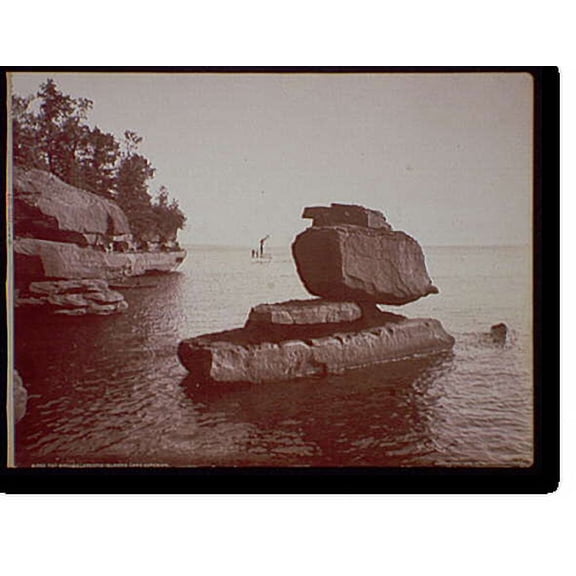 Historic Print, The Sphynx. Apostle Islands. Lake Superior, 18" x 24"