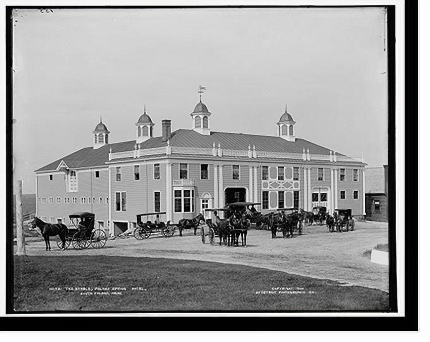 Historic Print, The Stable, Poland Spring Hotel, South Poland, Maine