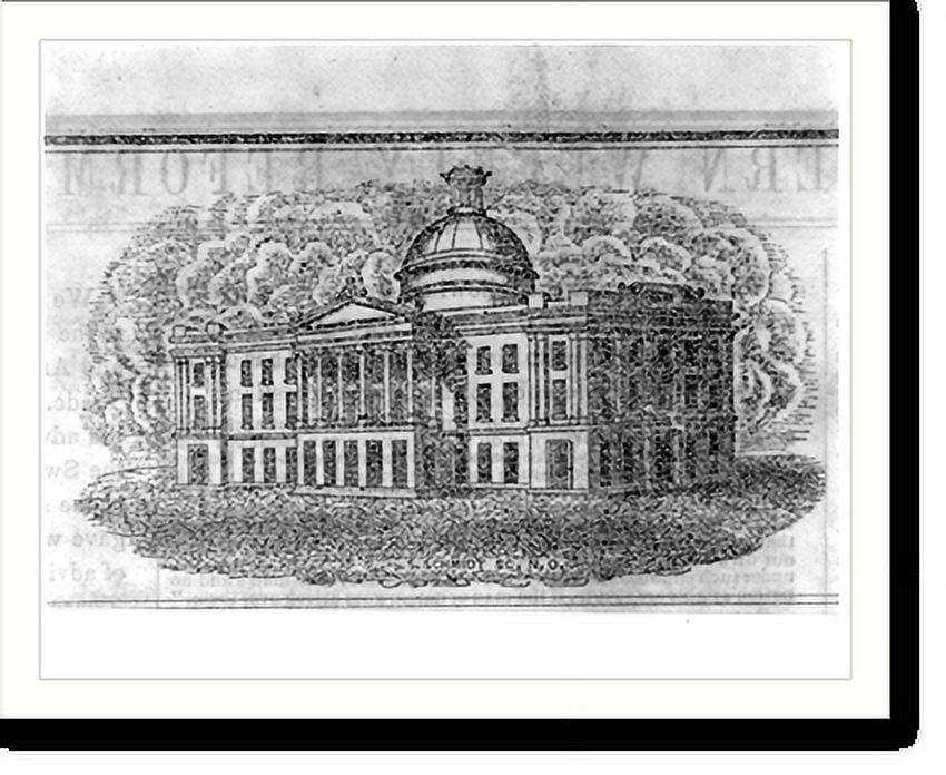 Historic Print, The State House at Jackson, Mississippi, 18" x 24