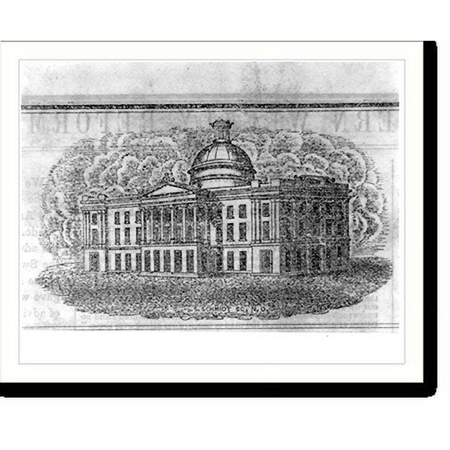 Historic Print, The State House at Jackson, Mississippi, 18" x 24