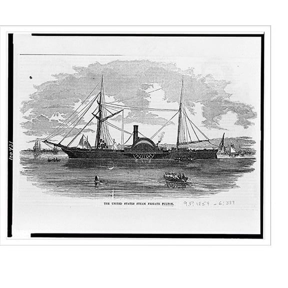 Historic Print, The United States steam frigate Fulton, 16" x 20"