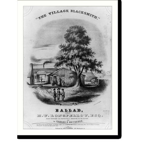 Historic Print, The Village Blacksmith, 18" x 24"