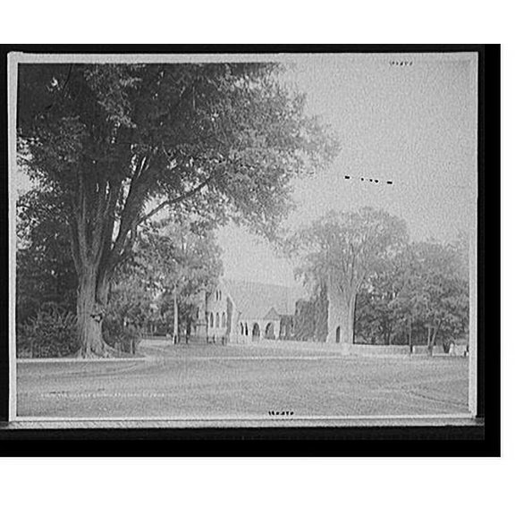 Historic Print, The Village church, Stockbridge, Mass., 16" x 20"