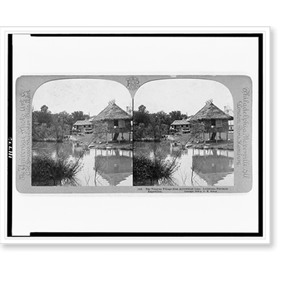 Historic Print, The Visayan village from Arrowhead Lake, Louisiana Purchase Exposition, 18" x 24"
