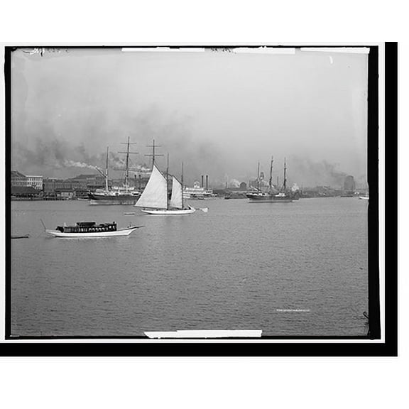 Historic Print, [The Water front, Mobile, Alabama], 18" x 24"