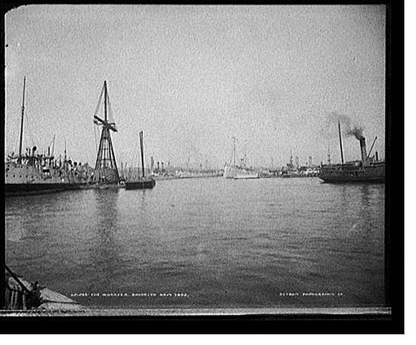 Historic Print, The Wharves, Brooklyn Navy Yard, 16" x 20"