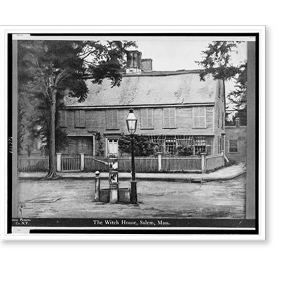 Historic Print, The Witch House, Salem, Mass., 18" x 24"