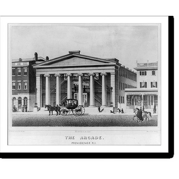 Historic Print, The arcade, Providence, R.I., 16" x 20"
