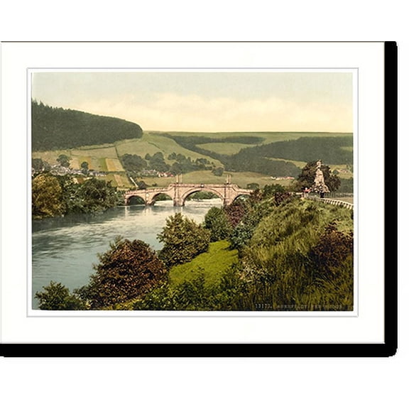 Historic Print, The bridge Aberfeldy Scotland, 18" x 24"