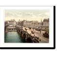 Historic Print, The bridge Glasgow Scotland, 16" x 20"