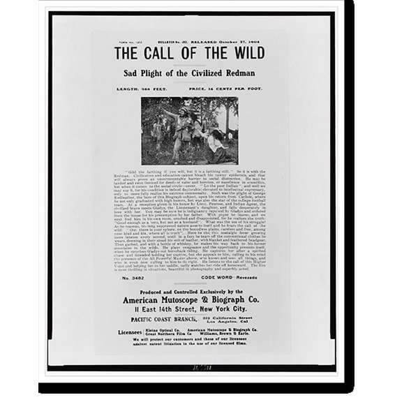 Historic Print, The call of the wild Sad plight of the civilized Redman., 18" x 24"