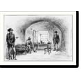 Historic Print, The casemate, Fortress Monroe, Jeff Davis in prison, 16