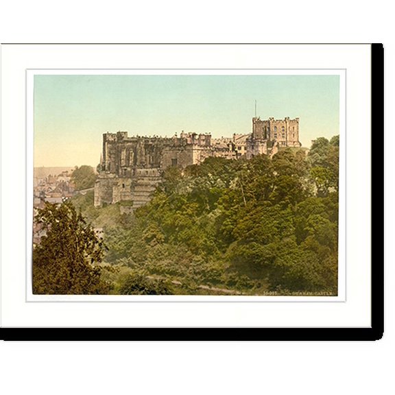 Historic Print, The castle Durham England, 16" x 20"
