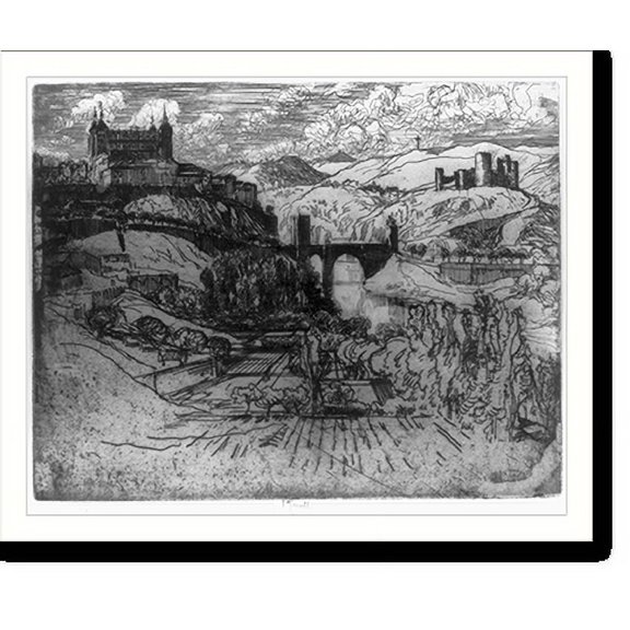 Historic Print, [The castles, Toledo], 16" x 20"
